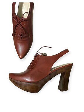 Vintage Michel Perry Sculptural Slingback Pumps, Archival Footwear size 37.5 EU